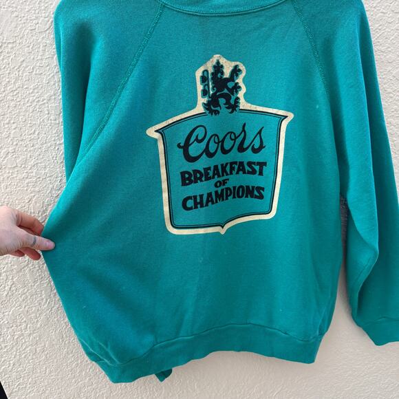 Vintage Coors Beer Pullover Crewneck Sweatshirt | Breakfast of Champions - Picture 5 of 6